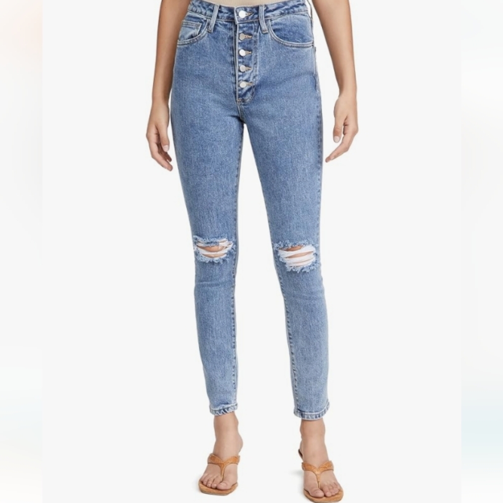 NWT WEWOREWHAT The Danielle Denim High-Rise Vintage Straight Jeans
